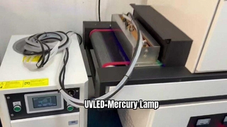 Eine UVLED + zwei Quecksilberlampen